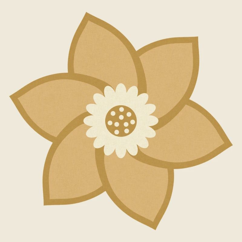 Gold & Cream Flower
