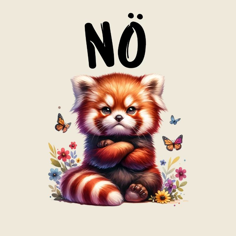 Panda roux Drôle de dicton Nope Renard de Feu