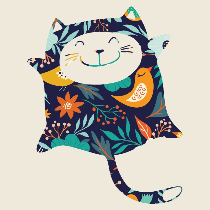 Fleurs de chat Motif de fleurs pour chat mignonnes