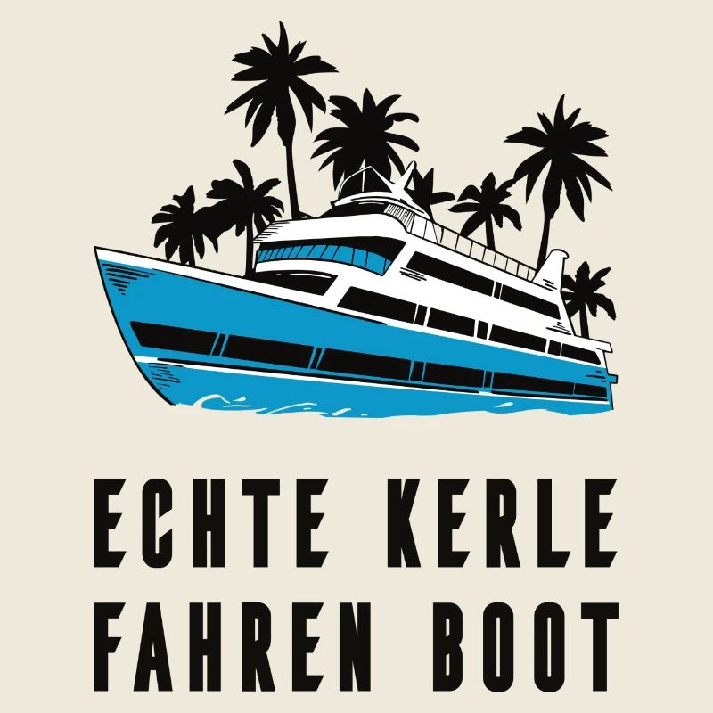 Echte Kerle fahren Boot
