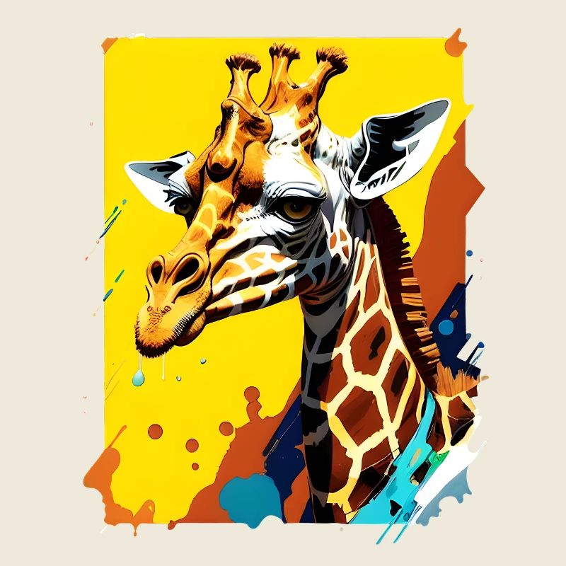 Giraffe Farbexplosion Neon