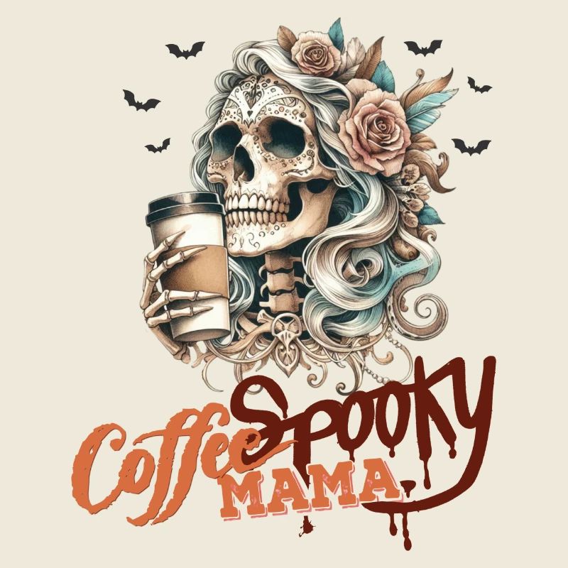 Café effrayant Maman drôle Halloween Maman