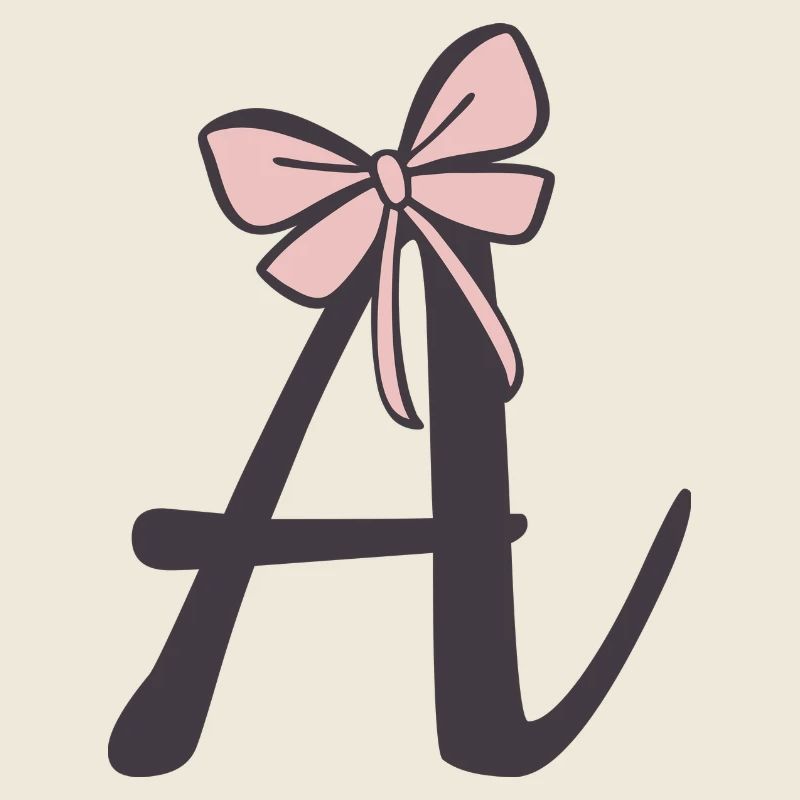 Lettre initiale A ruban