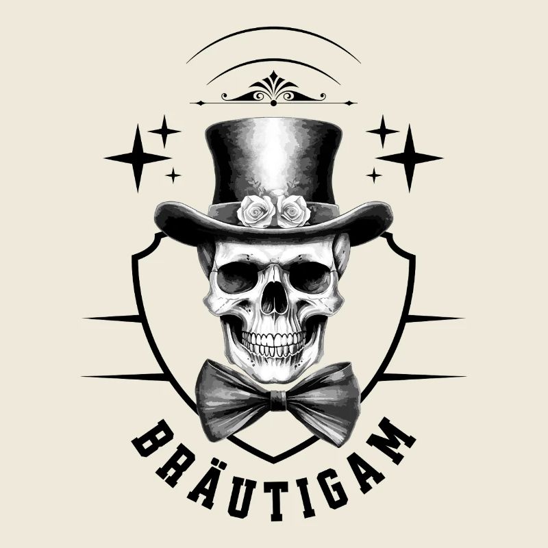 JGA Bräutigam Totenkopf Junggesellenabschied