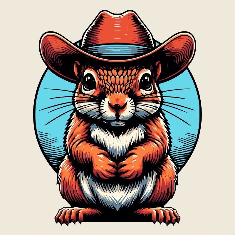 Eichhörnchen mit Cowboyhut