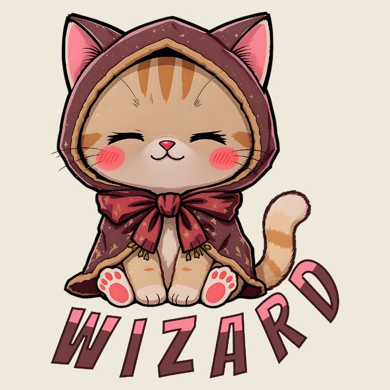 Kitten in magic cape