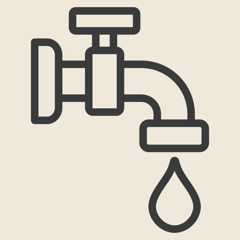 Wasserhahn mit Tröpfchensymbol