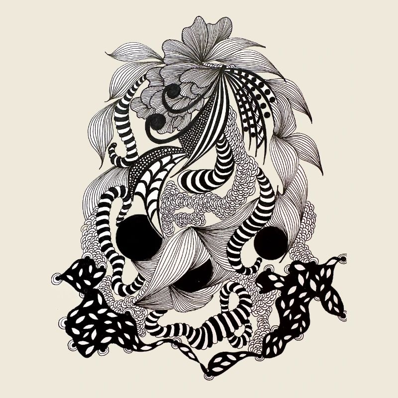 Monochrome Linienornament