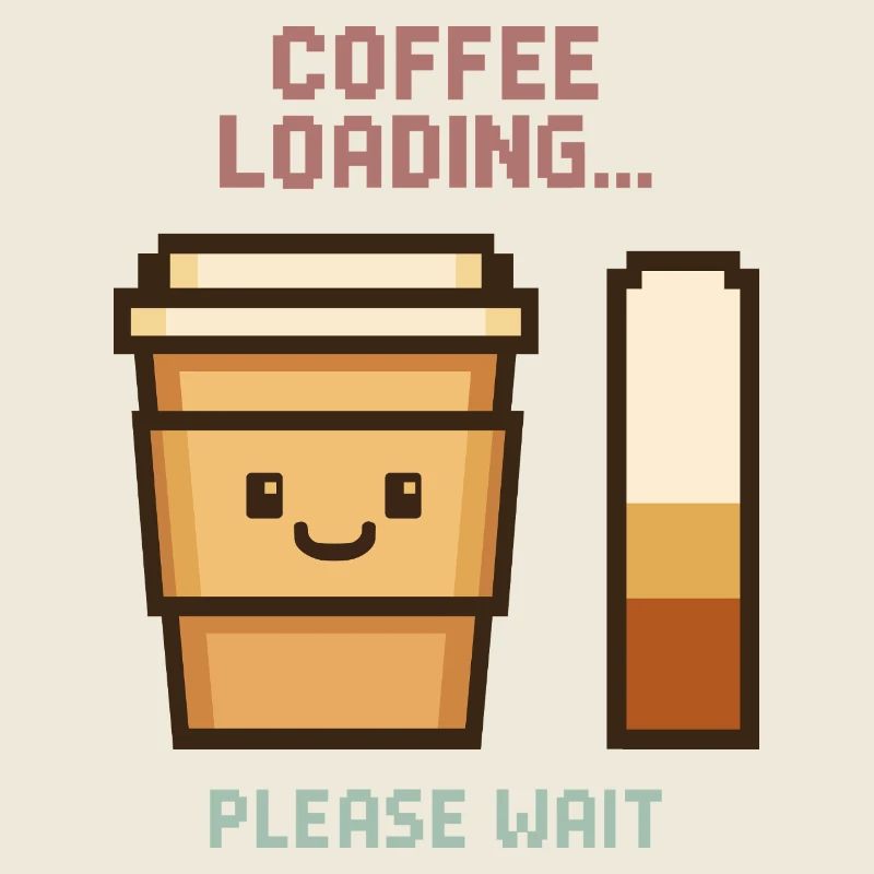 Chargement du café Pixel Art - Début matinal avec charme