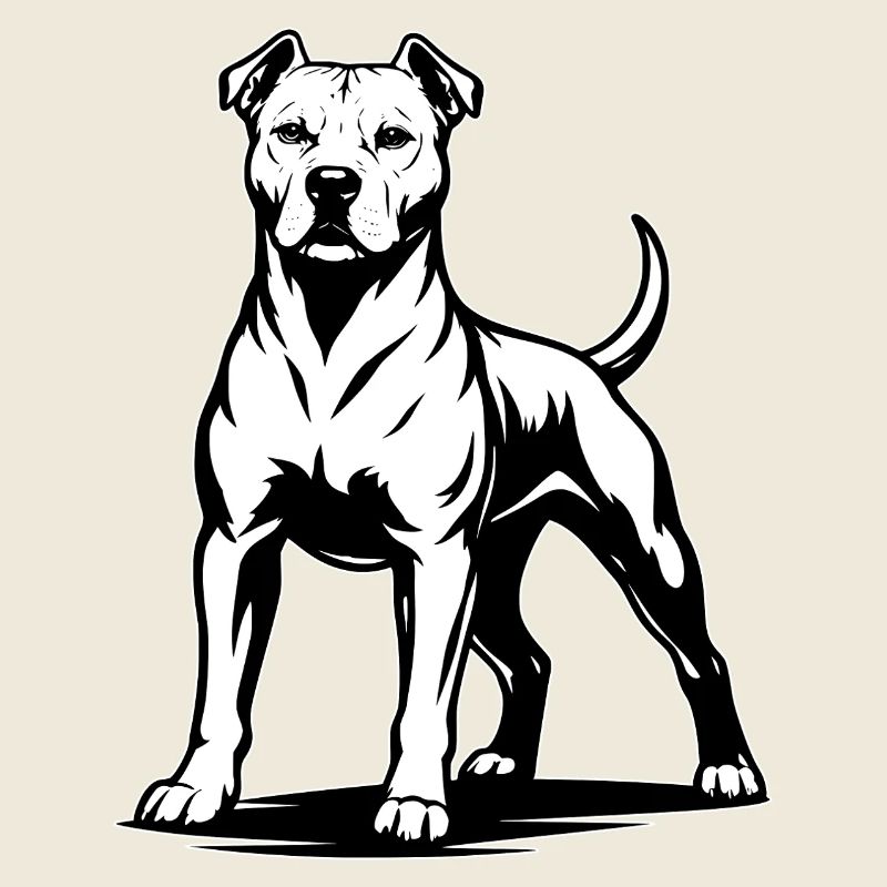 Pitbull dans une pose fière