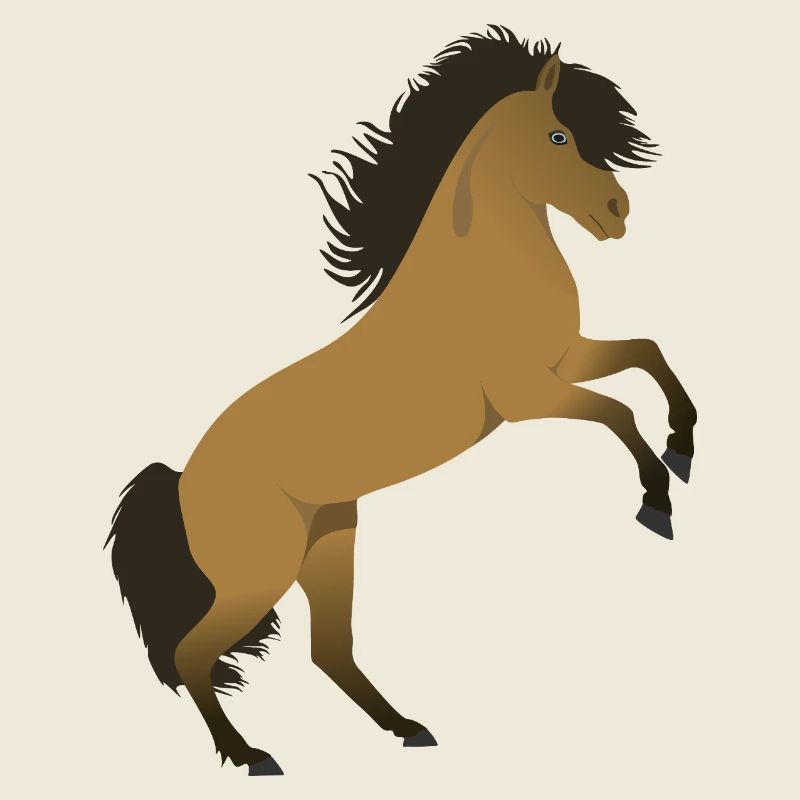 Illustration de cheval islandais en ascension