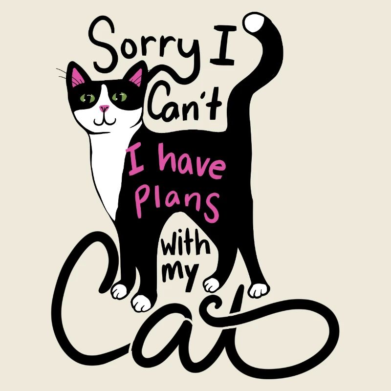 I Have Plans Cat Graphic