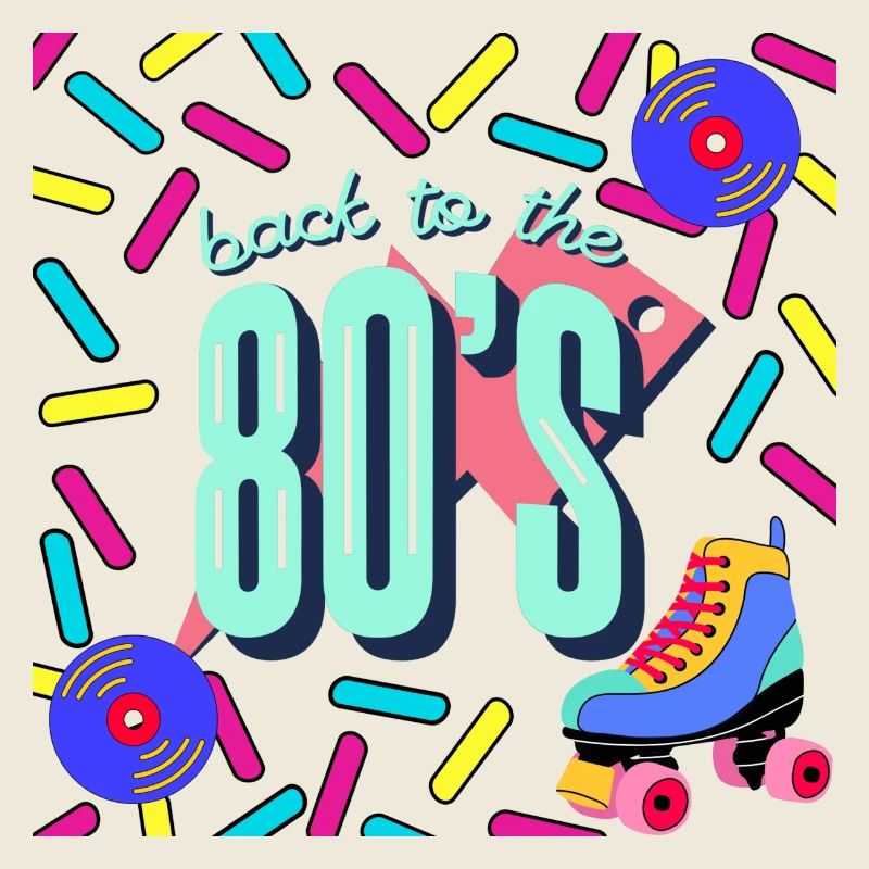 Back to the 80's - Roller Skates - CD - colorful design