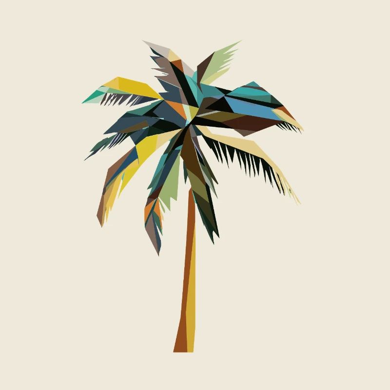 Palmier géométrique – Tropical Polygon Design