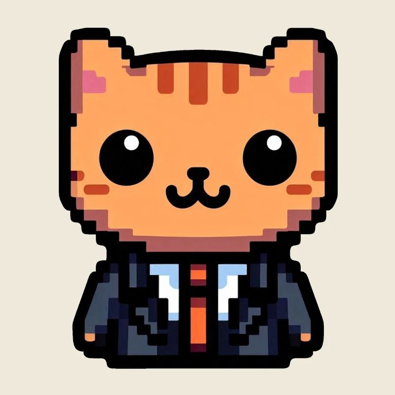 Pixel Purrfection Katze