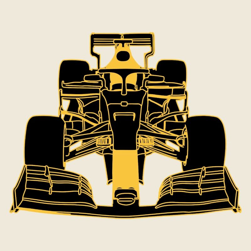 Voiture de course jaune