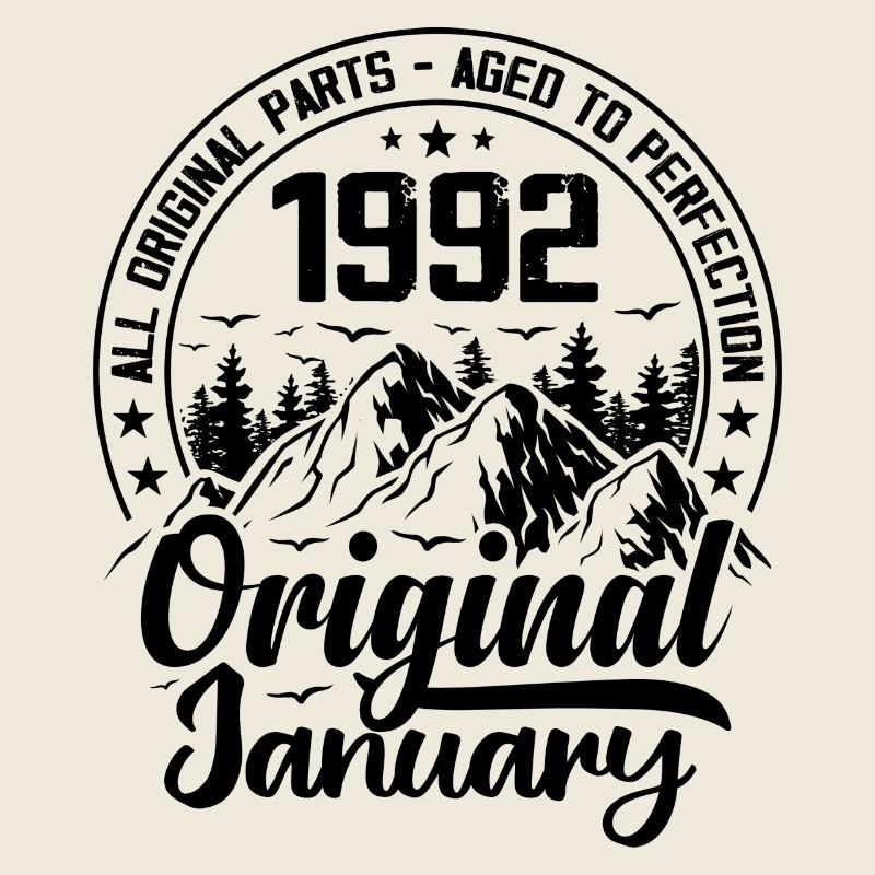 1992 janvier Original 32 Ans cadeau Anniversaire