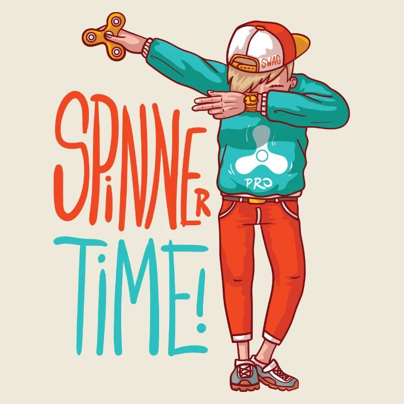 Spinnerjunge mit Kappe macht den dub move