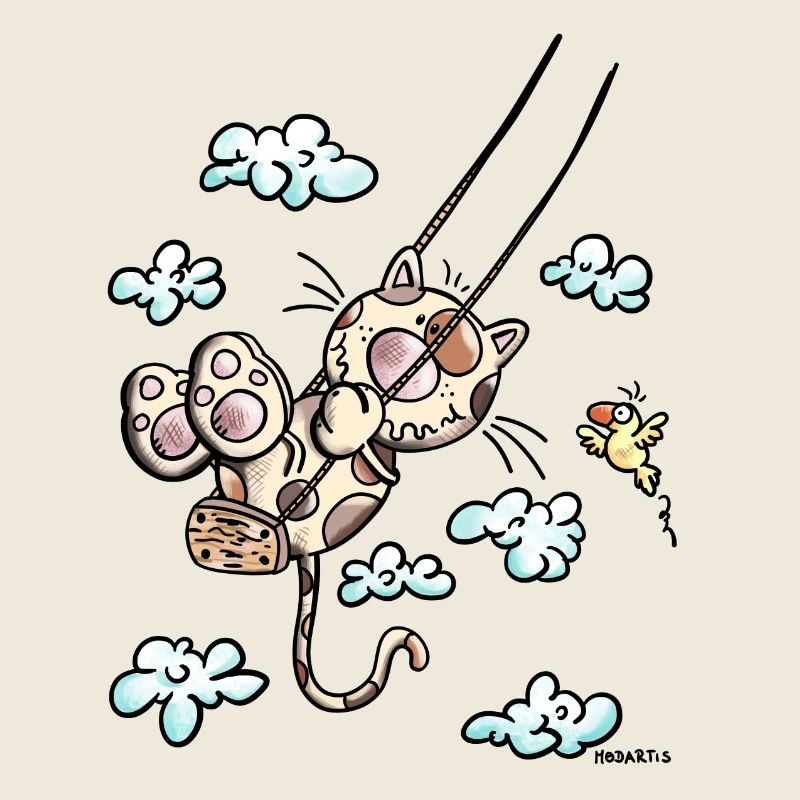 Cat sur la balançoire