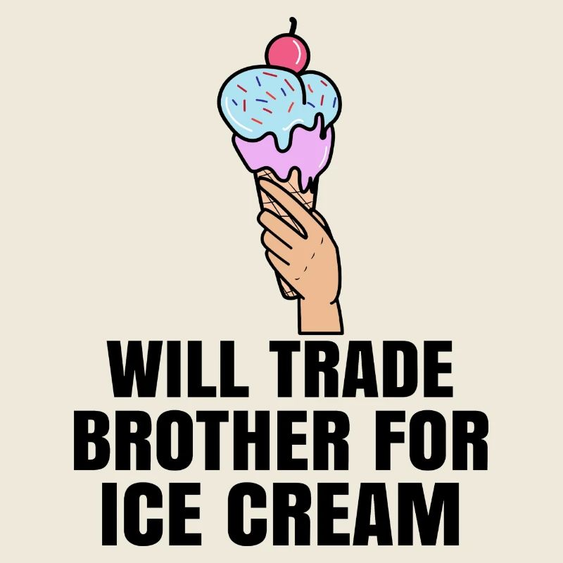 Lustig Statement Nachspeise Süßigkeiten Eis Lecker