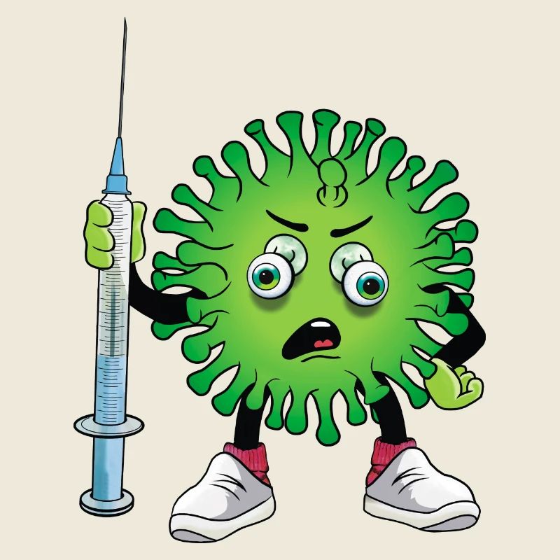Virus with syringe