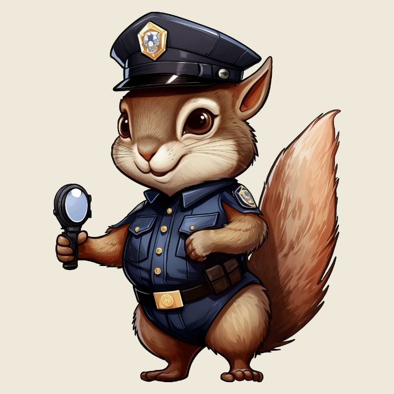 Squirrel Policewoman