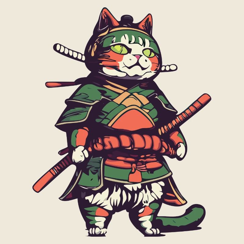 Chat samouraï