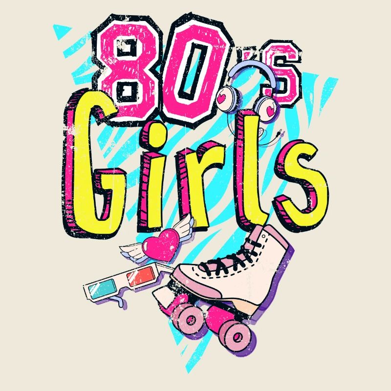 années 80 filles Neon Roller Vibe