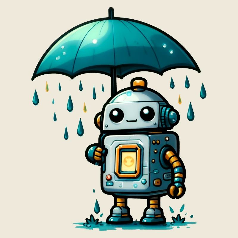 Roboter im Regen