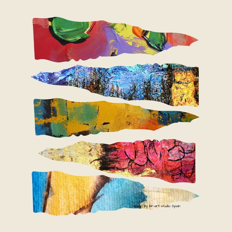 Abstract Colorful Paint Layer Design