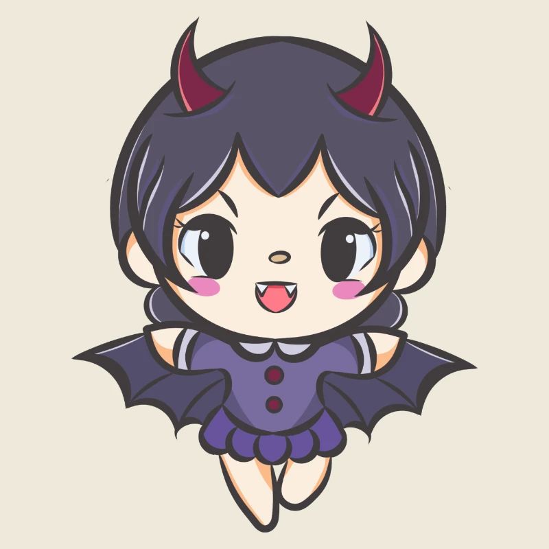 Kawaii little witch drawing