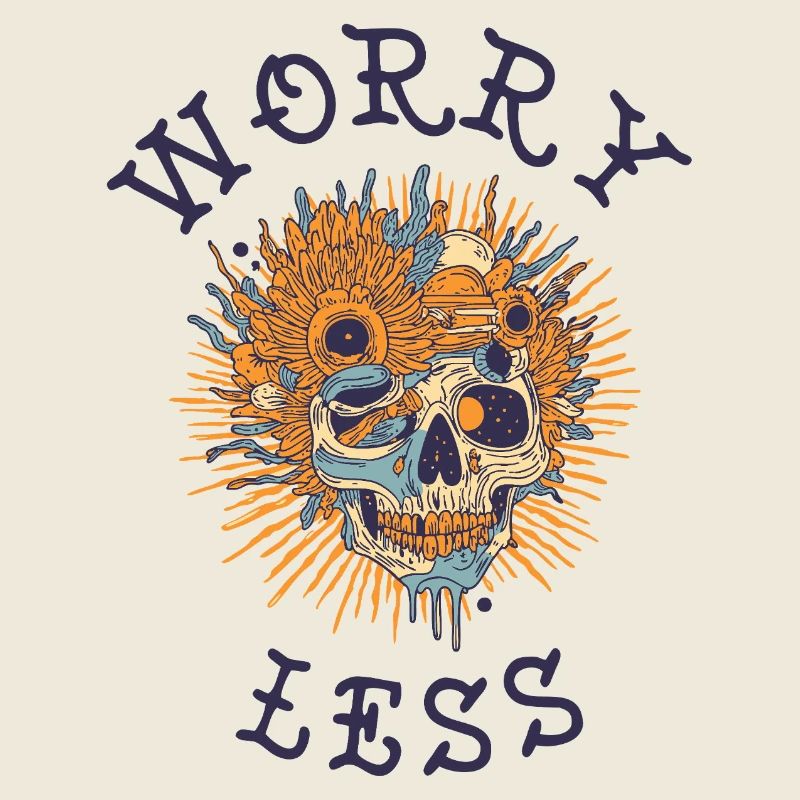 Memento Mori Skull Sunburst Design