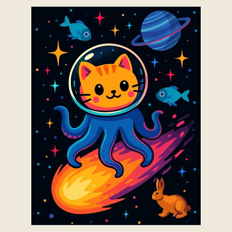 Cosmic Cat Octopus Abenteuer