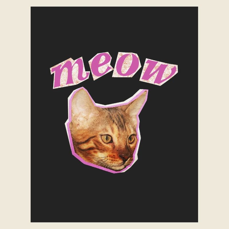 Imprimé chat drôle