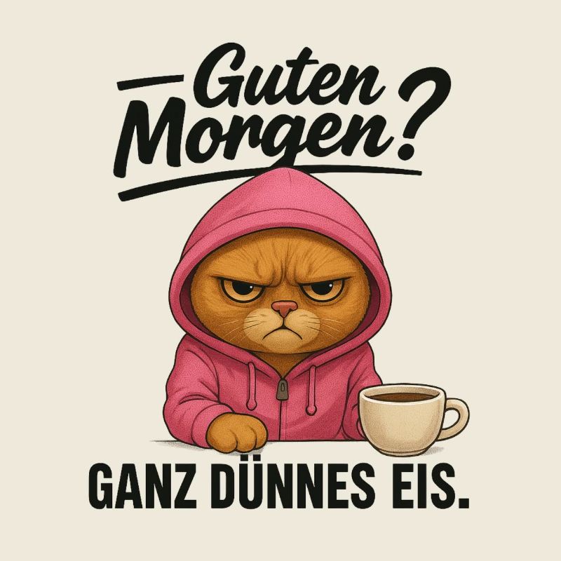 Katze ganz dünnes Eis