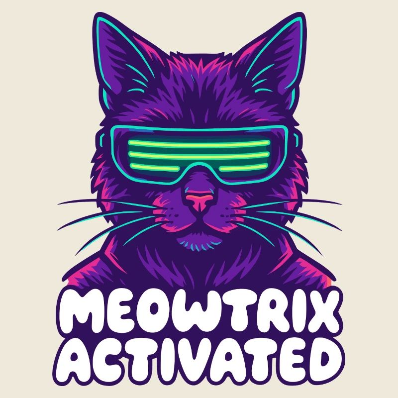Meowtrix Activated Neon Cat