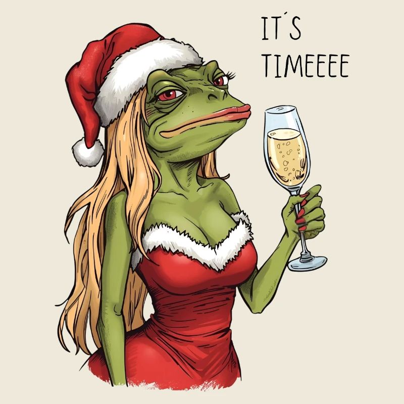 Drôle de grenouille de Noël C’est le temps de concevoir