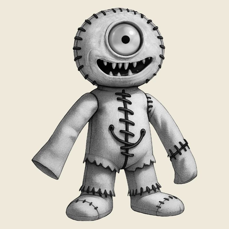 MONSTER DOLL #2 [Black & White]