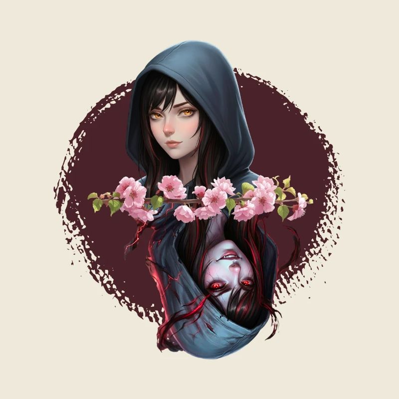 Rose fleur noire encapuchonnée