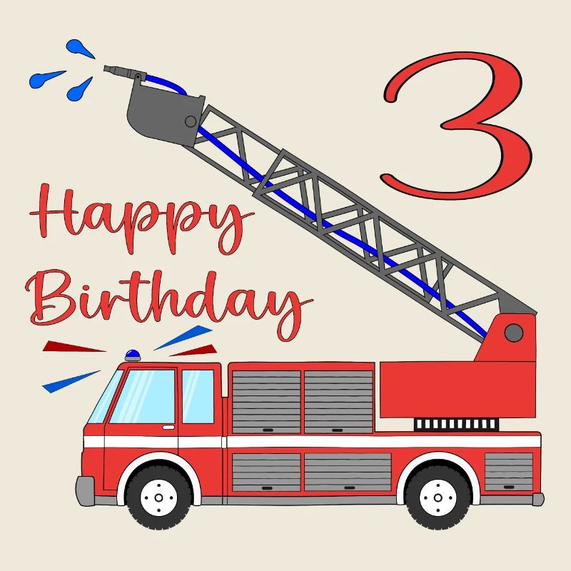 Fire engine Happy Birthday 3