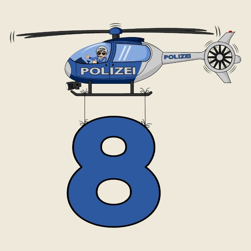 Polizei Hubschrauber 8. Geburtstag