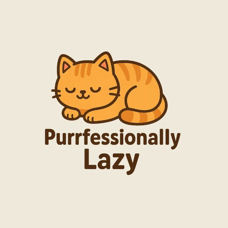 Purrfessionally Lazy – Chill Cat Mode
