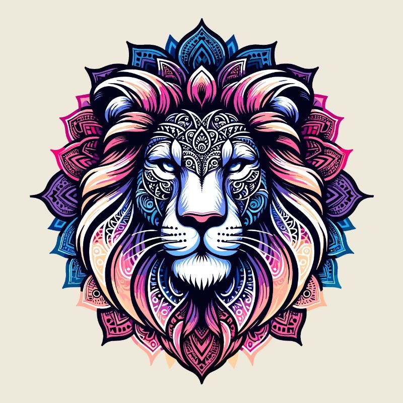 Mystical Lion Mandala