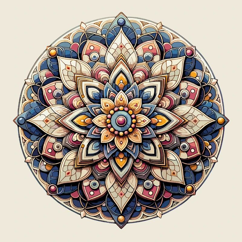 Abstract Geometric Color Mandala 6