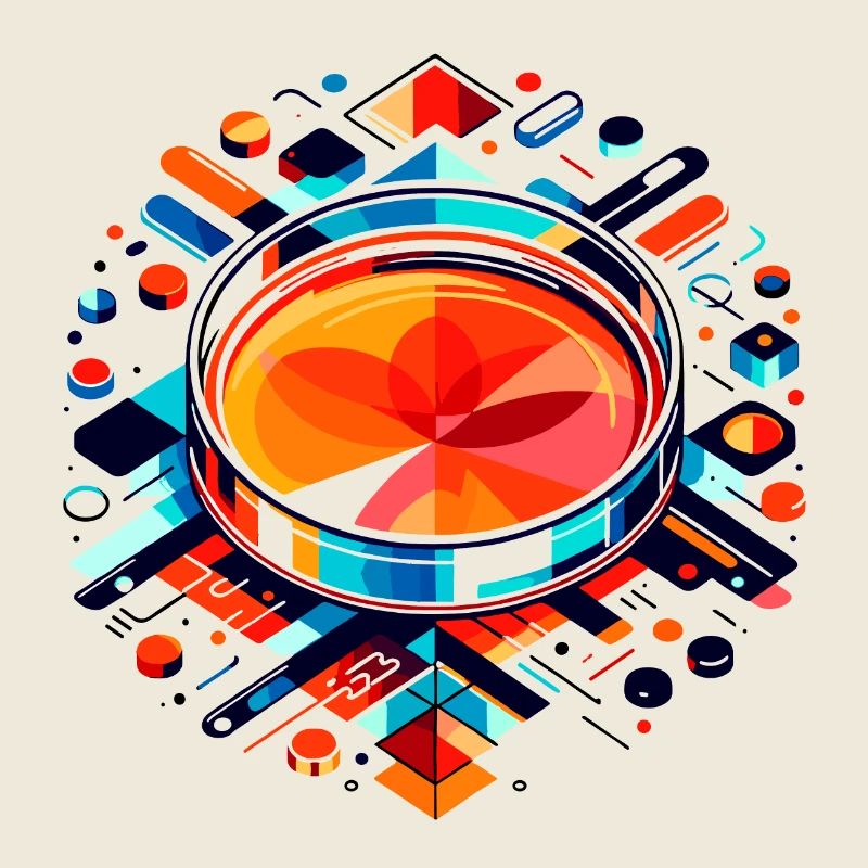 Abstract Petri Dish: Artistic Scientific Design