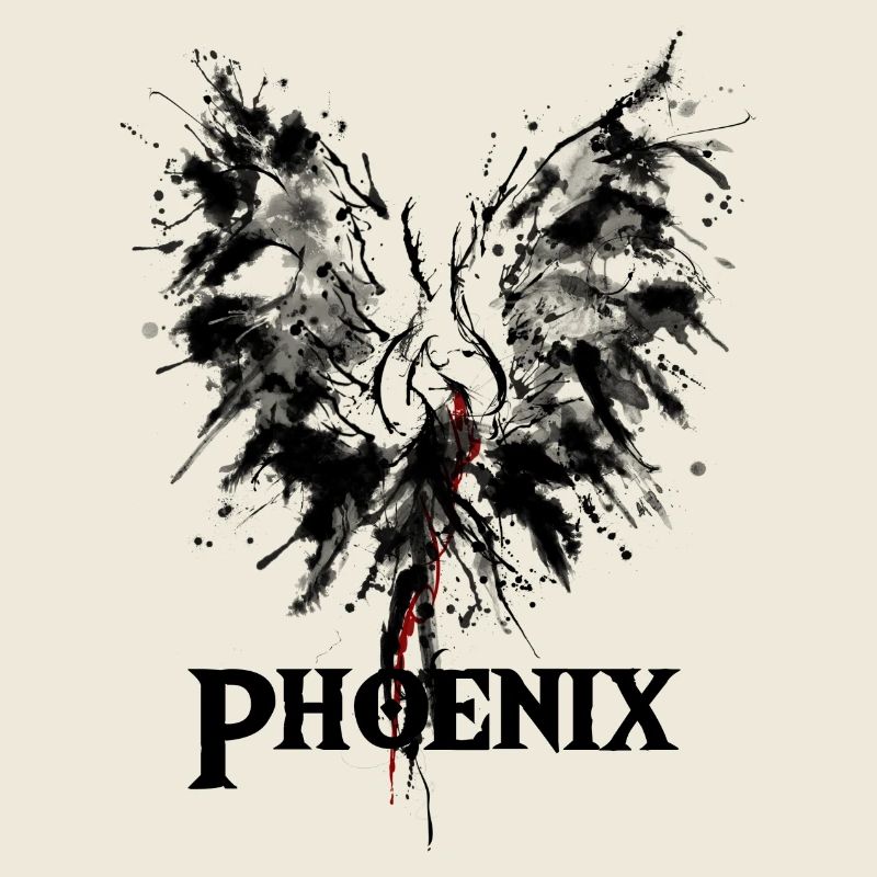 Phoenix aus der Asche Zeichnung Geschenkidee