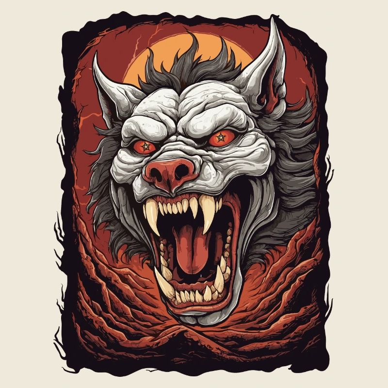 Höllen Dämon Hund