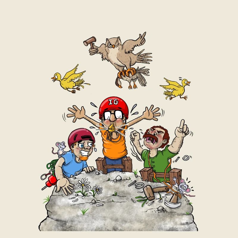 Climbing scene