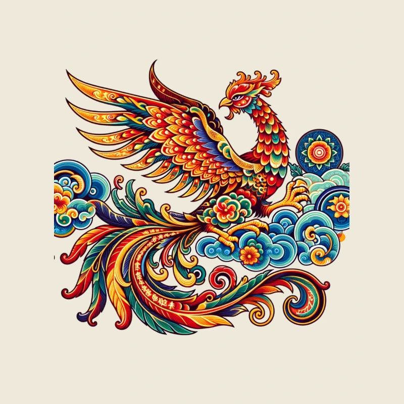 Lebendiger traditioneller chinesischer Phönix