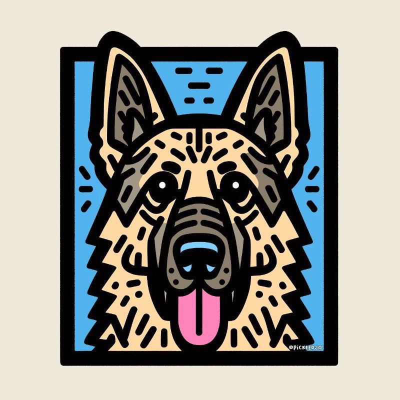 German Shepherd Pop Art
